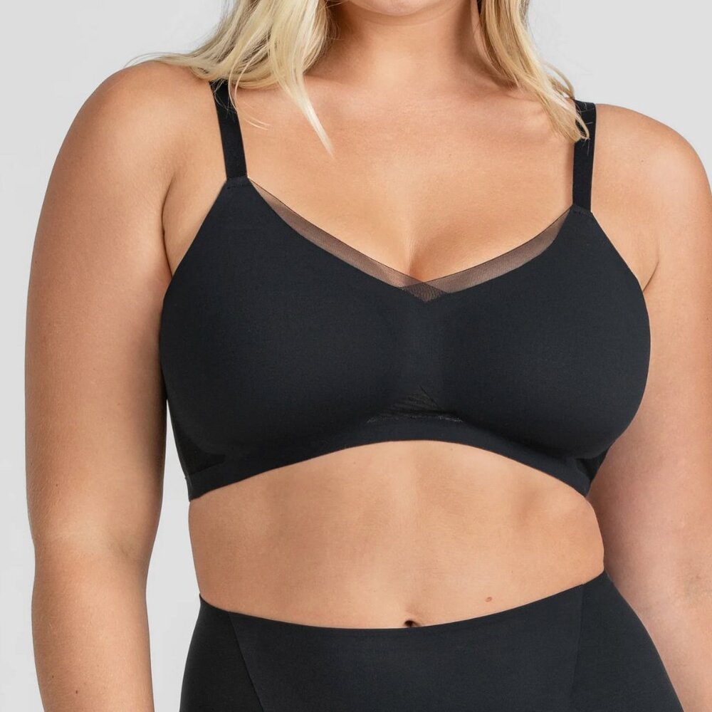 NWOT Honeylove Crossover V-Neck Bra in Vamp, Size Medium